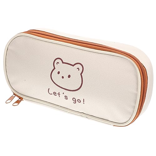 HOMSFOU Federmäppchen Mit Reißverschluss Aus Segeltuch Tragbar Für Schreibwaren Organisches Aufbewahrungstasche Geeignet Für Schule Und Büro von HOMSFOU