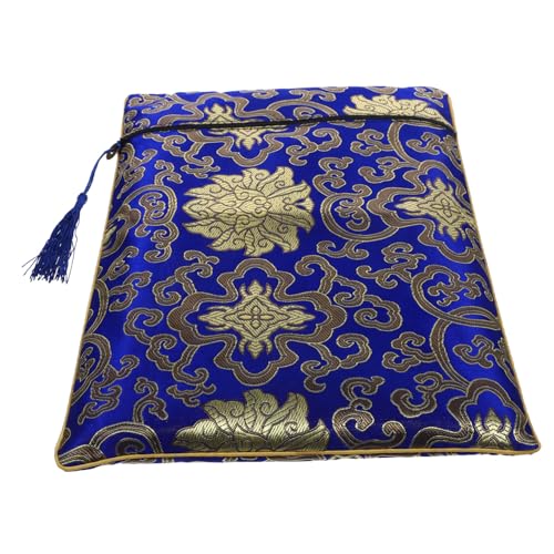 HOMSFOU Büchertasche Schreibwaren Bleistifte Tasche Beutel Geldbörse mit Reißverschluss Schultasche praktische Stifttasche Reisetasche mit Reißverschluss die Seide Blue von HOMSFOU