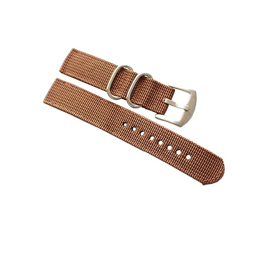 HOMSFOU Uhrenarmband aus Nylon-Segeltuch catchring nylon uhrenarmband Canvas Uhrenarmband Langlebigkeit brün Bequemes Uhrenarmband Segeltuchband wasserdicht Gurt Canvas-Gürtel männlich von HOMSFOU