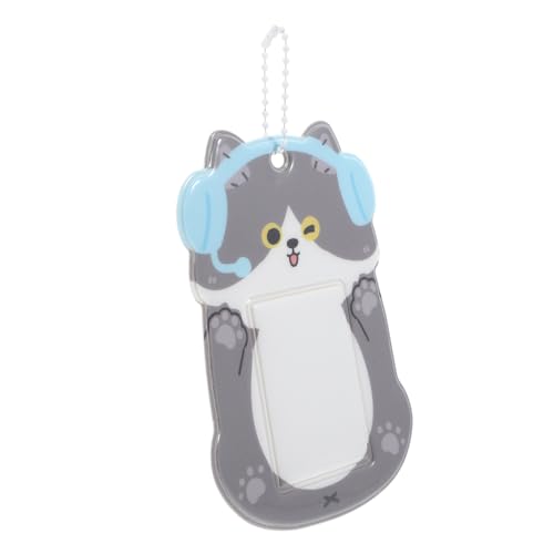 HOMSFOU PVC-kartenhalter Cartoon Tier Fotokartenhalter Schlüsselanhänger Süße Kartenetui Ausweisfotohalter Arbeitskartenhüllen Kpop-fotokarten-schlüsselanhänger von HOMSFOU