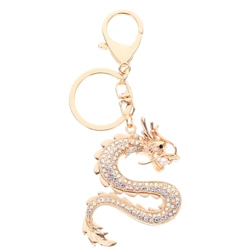 HOMSFOU Chinesischer Drache-Schlüsselanhänger Strass-Kristall-Drachen-Schlüsselanhänger Sternzeichen-Anhänger Glitzernder Schlüsselanhänger Taschenanhänger Für Damen Und Herren Geschenk von HOMSFOU