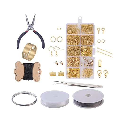 HOMSFOU Diy Ohrringe Zubehör Set Handgemachte Schmuckmaterialien für Ohrringe Goldene Schmuckaccessoires Komplettset von HOMSFOU