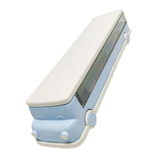 HOMSFOU Doppellagiges Federmäppchen Bleistift-Boxen Federmäppchen Für Jungen Hartes Federmäppchen Markerhalter-Organizer Federmäppchen Auto Federmäppchen Aus Kunststoff Etui Abs Blue von HOMSFOU