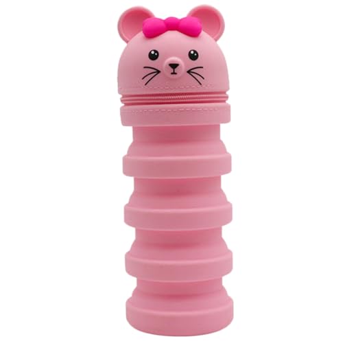 HOMSFOU Silikon-stiftetasche Rattenförmiger Stiftbehälter Flexibler Stifthalter Praktischer Schreibwaren-Organizer Platz Für Bargeld Tickets Und Stifte von HOMSFOU