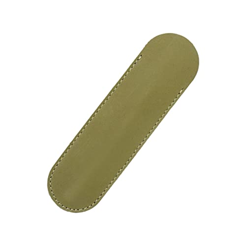 HOMSFOU Kreatives Leder Etui Für Stifte Handgefertigter Stifthalter Aus Echtem Leder Olivgrün Für Füllfederhalter Und Kugelschreiber Für Büro Und Uni Großes Format von HOMSFOU