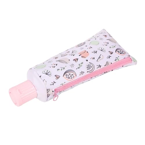 HOMSFOU Wiederverwendbare Bleistifttasche mit Großem Fassungsvermögen Leder Reißverschluss für Schüler und Bürobedarf Praktische Stiftaufbewahrung von HOMSFOU