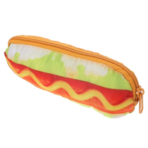 HOMSFOU Pencil Case Für Mädchen Lustiger Hot Dog Stiftbeutel Multifunktionale Federtasche Für Schüler Für Schule Und Büro Leicht Und Kreative Aufbewahrung Für Stifte Und Kosmetik von HOMSFOU