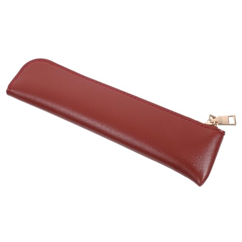 HOMSFOU Multifunktionale Pu-Leder Federmäppchen Stylisches Geräumiges Und Langlebiges Schreibutensilien-Organizer Mit Reißverschluss Für Schule Und Büro von HOMSFOU