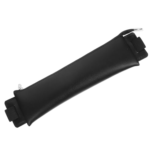 HOMSFOU Federmäppchen Schreibwarenbeutel Bleistifthalter für Notizbuch Stifthalter mit Gummiband Notebook-Stifttasche Beutelhalter PU-Stifthalter Tagebuch-Stifttasche Black von HOMSFOU