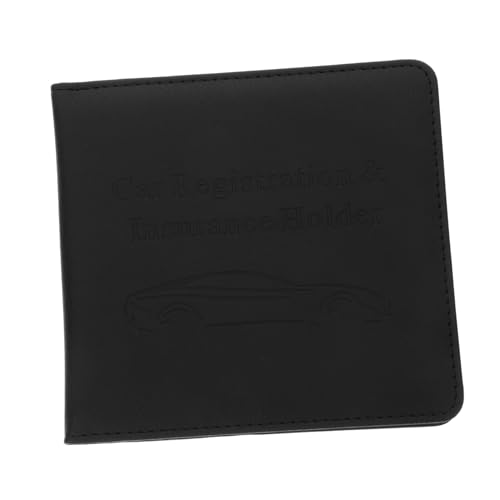 HOMSFOU Kunstleder Halter Für Kfz-Schein Und Versicherungspapiere Kompakter Dokumentenhalter Für Führerschein Und Zulassung Organizer Für Autozubehör Und Karten von HOMSFOU