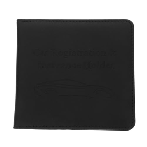 HOMSFOU Führerscheinschutz Für Abdeckung Lizenz Schützend Anmeldung Autokartenhalter Registrierungskarteninhaber Autozubehör Innenraumästhetik Kartenorganisator Black Leder von HOMSFOU