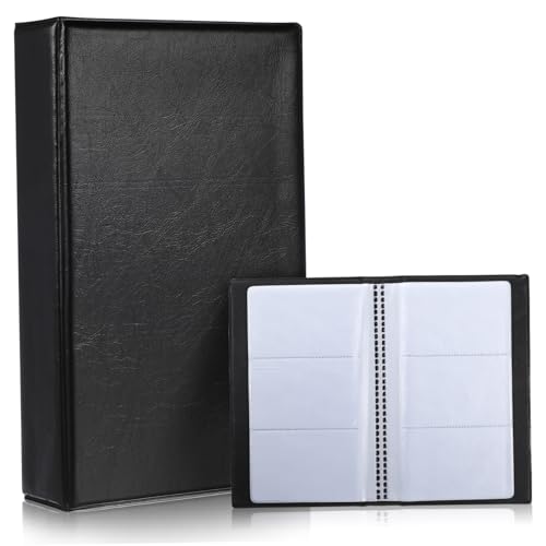 HOMSFOU Geschäftskartenhalter Kreditkarteninhaber Visitenkartenbuch Visitenkartenbinder Visitenkartenhalter Kartenhalter für Visitenkarte Kreditkartenfall ID-Fall Pu Black von HOMSFOU