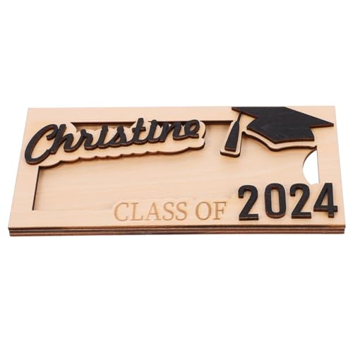 HOMSFOU Graduation Holz Geldhalter Langlebiger Geldcontainer Holz für Abschlussgeschenke Integriertem Clip Umschlagdesign für Bachelor Master Schulabschlüsse von HOMSFOU