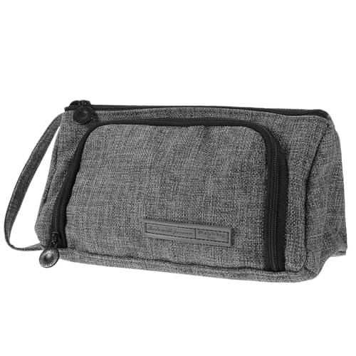 HOMSFOU Bleistifttasche Aus Hochwertigen Materialien Federmäppchen Mit Reißverschluss Großes Stiftemäppchen Für Bleistifte Kugelschreiber Und Radiergummis Tragbar Mit Riemen Für von HOMSFOU