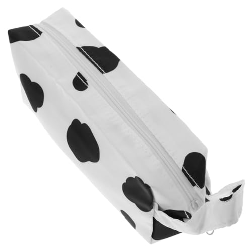 HOMSFOU Große Stifttasche mit Kuhdesign Tragbare Federmäppchen für Mädchen Federmäppchen mit Reißverschluss Vielseitige Schreibwarentasche Robuste Stiftesammlung für Schule und Büro von HOMSFOU