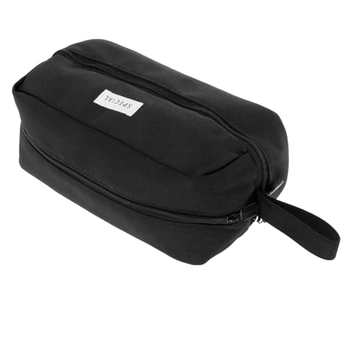 HOMSFOU Großer Kapazitäts Stifteetui mit Doppelten Fächern Tragbare Federmappe für Stifte und Schreibwaren Leichtes Organizer Mäppchen mit Reißverschluss für Schule Büro Alltag von HOMSFOU