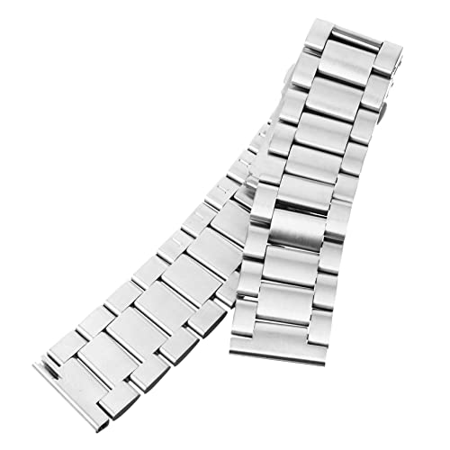 HOMSFOU Gurt Uhrengehäuse für Herren Bänder für Männer Mann stainless steel inoxlm Herrenuhren Damenuhren Uhrenarmband Uhrenarmbänder Metall Anschauen Zubehör Fräulein Rostfreier Stahl von HOMSFOU