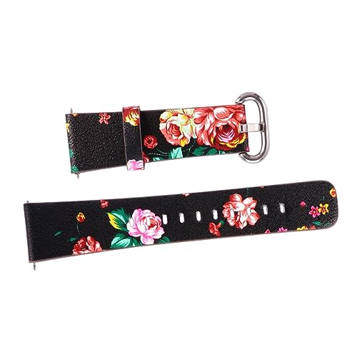 HOMSFOU Gurt Lederbänder Für Männer Armband Für Damen Uhrenarmband Aus Leder Uhrenarmband Für Frauen Ersatzband Blumen Uhrenarmband Lederriemen Anschauen Echtes Leder Mann Landhausstil von HOMSFOU