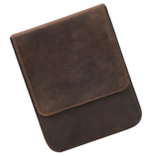 HOMSFOU Handgefertigte Stiftebox mit Magnetverschluss Organizer für Füllfederhalter Eleganter Aufbewahrungskoffer in Kaffeebraun Praktische Geschenkbox für Schule und Büro von HOMSFOU