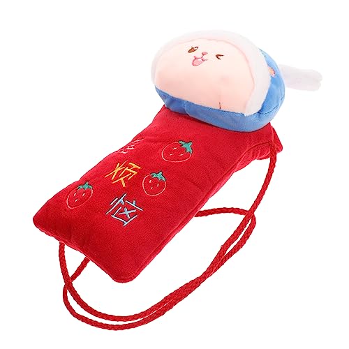 HOMSFOU Kaninchen Geldbörse Kreuzen Schulter Fanny Tasche Briefumschläge Geldpakete Für Das Neue Jahr Frühlingsfest Lieferungen Kaninchenroter Umschlag Hasenjahr-geldumschläge Pp Baumwolle von HOMSFOU