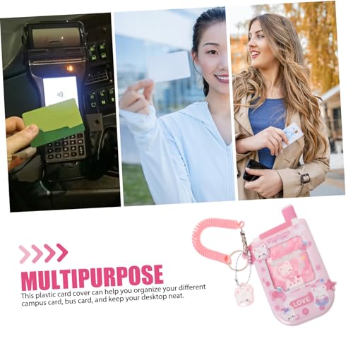 HOMSFOU Kartenhalter Cartoon Design Schutzhülle für Bus Ausweise PVC Kartenetui Süßes Tiermotiv Langlebig Praktisch für Schule und Büro von HOMSFOU