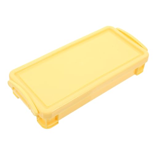 HOMSFOU Kasten Schreibwaren-Box Bleistift-Organizer-etui Hartes Federmäppchen Stifteboxen Für Die Schule Stifteboxen Masse Bleistiftboxen in Großen Mengen Bleistiftfälle Plastik Yellow von HOMSFOU