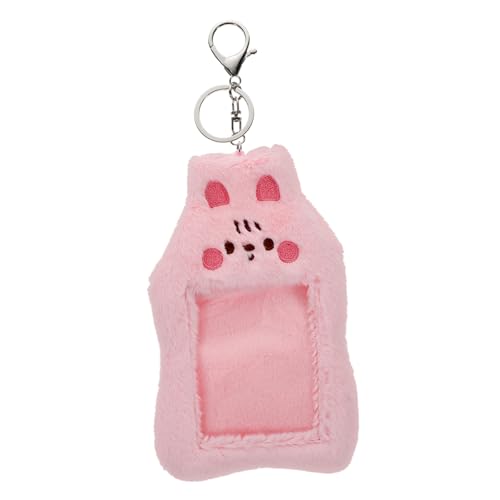 HOMSFOU Kawaii Katzen Plüsch Kartenhalter Mit Schlüsselanhänger Dekorative Kartenhülle Für Id Kreditkarten Und Fotos Süßes Design Für Mädchen Und Schüler von HOMSFOU