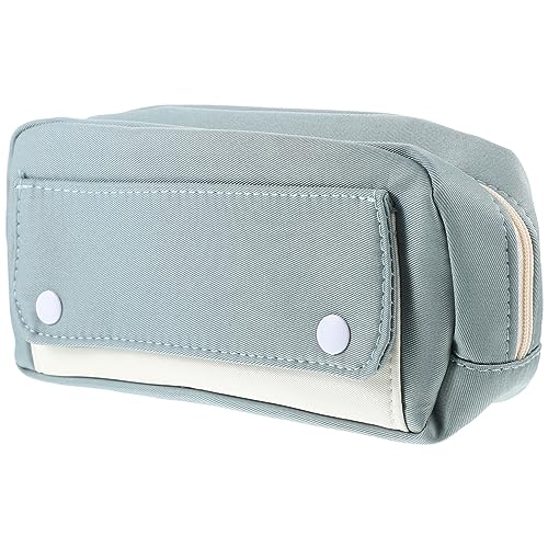 HOMSFOU Großer Polyester-mäppchen Für Mädchen Vielseitige Stiftetasche Mit Reißverschluss Als Kosmetiktasche Oder Schreibwaren-Organizer Grüner Farbe Für Schule Und von HOMSFOU