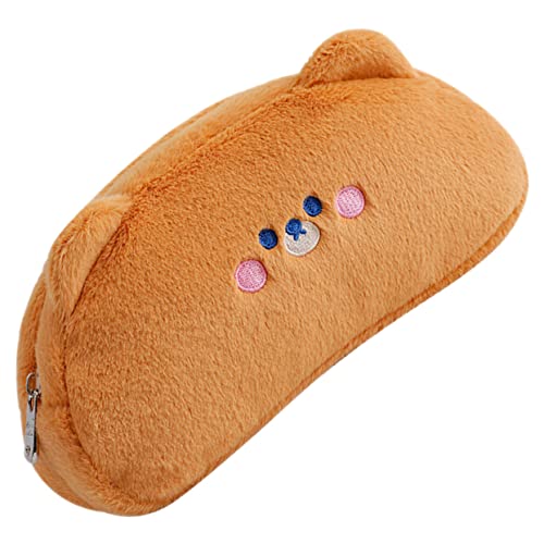 HOMSFOU Kawaii Plüsch Bleistifttasche Für Schüler Große Kapazität Cartoon-Muster Stifte-Organizer Multifunktionale Federmäppchen Für Schule Und Make-up von HOMSFOU