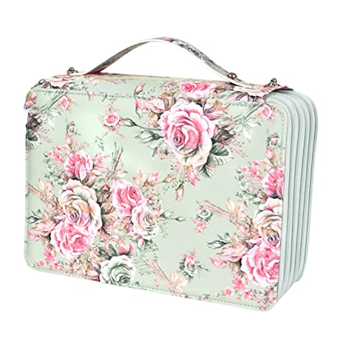 HOMSFOU Kunstspeicherbeutel Briefpapierbeutel Federmäppchen Tragbare Schreibwarentasche Schreibwaren-Organizer-Tasche Bleistifte Tasche Schulstiftbeutel Pu Light Green von HOMSFOU