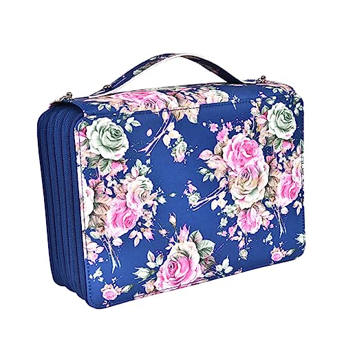 HOMSFOU Kunstspeicherbeutel Federmäppchen Aufbewahrungsbox Für Stifte Schreibwarenkoffer Tragbare Schreibwarentasche Bleistiftbeutel Zur Aufbewahrung Blue Polyester von HOMSFOU