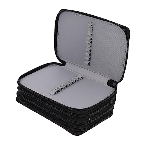 HOMSFOU Bunte Bleistifttasche Mehrschichtiges Federmäppchen Tragbarer Zeichenstift Organizer für Künstler Große Kapazität Verschleißfest für Schule und Büro von HOMSFOU