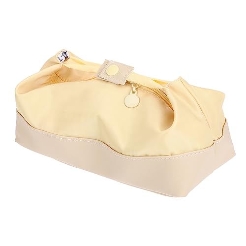 HOMSFOU Kawaii Federmäppchen Für Schule Und Make up Große Kapazität Leicht Und Tragbar Für Teenager Mädchen in Gelb Organizer Für Bleistifte Und Kosmetik von HOMSFOU