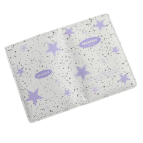 HOMSFOU Multi-Card-ID-Kartenpaket Reisen Identifikator Halter Inhaber Stichworte Passportemonnaie für Männer Reisepassetui Reisepasshülle mit einfachem Design Reisepasstasche Pu Violett von HOMSFOU