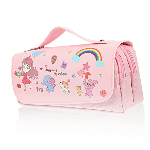 HOMSFOU Multifunktionales Federmäppchen für Mädchen Organisieren von Schreibwaren mit Hochwertigem Reißverschluss und Viel Platz für Stifte und Schulbedarf von HOMSFOU