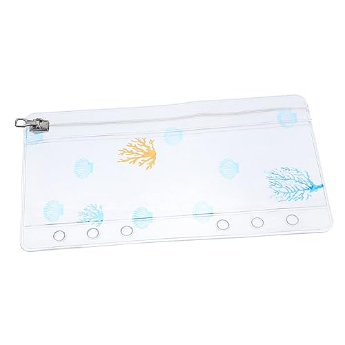 HOMSFOU Reißverschlusstasche für Ordner A6 PVC 6-Ring Dekorativ für Scrapbooking Nachfüllpackung Wiederverwendbar von HOMSFOU