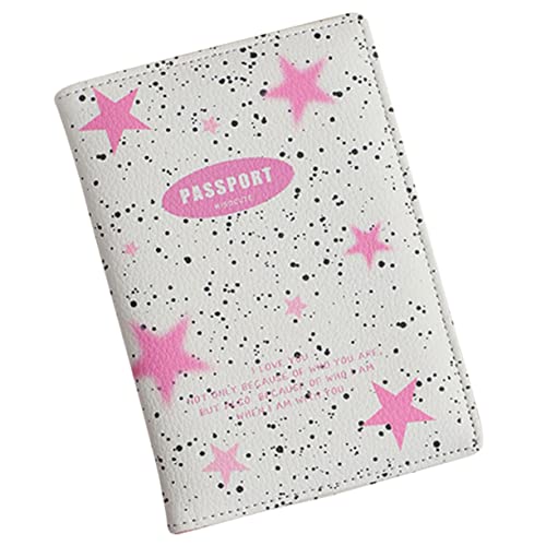 HOMSFOU Passinhaber Reisen Abdeckung Halter Stichworte Reisebrieftasche Fall Hallo Geldbörsen Für Damen Mehrere Kartenhülle Und Name Brieftasche Frauen Geldtasche Passhülle Rosa Pu von HOMSFOU