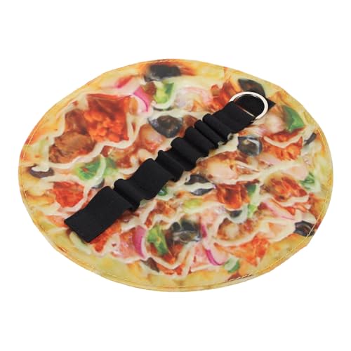 HOMSFOU Pizza Stiftetui aus Strapazierfähigem Canvas Roll Up Stiftemappe für Bleistifte Pinsel und Schreibutensilien für Schule Realistischem Ham Pizza Design von HOMSFOU