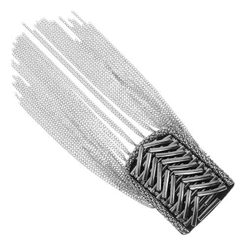 HOMSFOU Retro Schulterklappe mit Handgefertigten Strass perlen und Quasten Elegantes Ansteck accessoire für Anzüge Praktische Brosche für Herren Business uniform und Formelle Anlässe von HOMSFOU