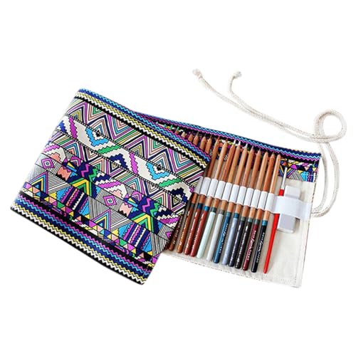 HOMSFOU Roll Up Federmäppchen Canvas mit Fächern Praktische Stifttasche für Kreative Köpfe für Buntstifte Skizzen und Zeichnungen HOMSFOU Roll Up Federmäppchen Canvas mit Fächern Praktische Stifttasche für Kreative Köpfe für Buntstifte Skizzen und Zeichnungen von HOMSFOU