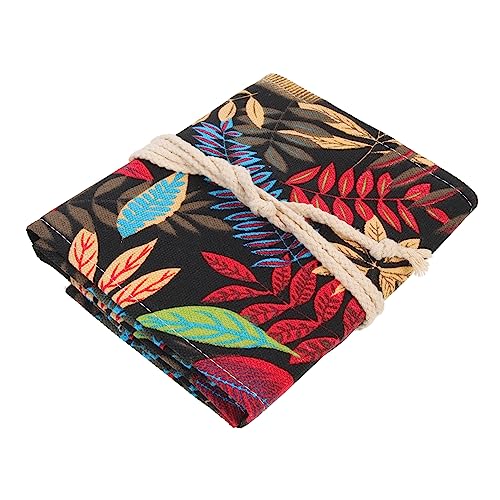 HOMSFOU Roll Up Stifteetui Canvas Buntes Cartoon für Künstlerbedarf Stifte Leicht zu Transportieren Lagern Schützt vor Beschädigungen von HOMSFOU