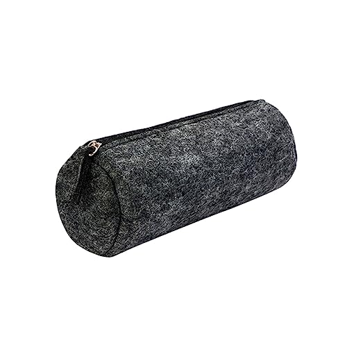 HOMSFOU Runde Filz Kosmetiktasche und Federmäppchen mit Großem Fassungsvermögen Vielseitig Nutzbar als Make Up Tasche oder Stifteetui Praktische Aufbewahrung für Zufällige Zufällige Farbe von HOMSFOU