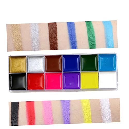 HOMSFOU Schminkfarbe Körper Gesichtsfarbe Halloween Kinderschminke Malerei Make-up-Farbpalette Schminken ausgefallene Make-up-Paletten Fettfarbe gesamt malen Ölfarben von HOMSFOU