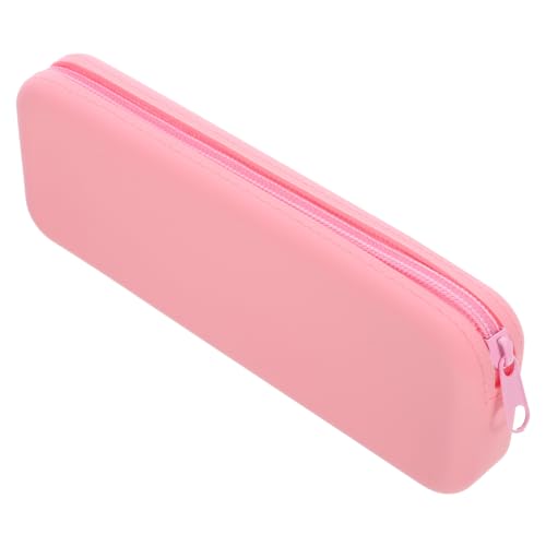 HOMSFOU Farbiger Silikon-Stift-Organizer Leichtes Federmäppchen Ästhetische Stifttasche Tragbare Bleistift-unterlage Mit Platz Für Stifte Lineale Notizen Und Radiergummis von HOMSFOU