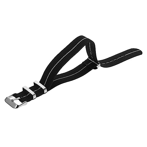 HOMSFOU Sport-Nylonband nylon uhrenarmband weiße strapse Boderry-Uhren für Herren Uhren für Männer Trageschlaufe einzigartige Uhrenarmbänder Fallschirm Gurt Stoff silberne Schnalle Mädchen von HOMSFOU