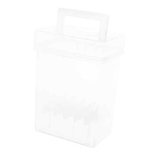 HOMSFOU Transparentes Marker-aufbewahrungsbox Aus Kunststoff Stiftehalterbox Für Schreibtisch Mit Griff Großes Fassungsvermögen Für Künstlerbedarf Und Zeichenwerkzeuge von HOMSFOU