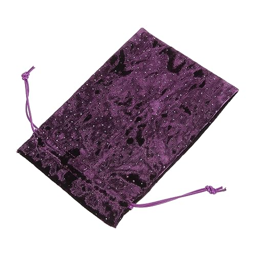 HOMSFOU Tarot-Rune-Tasche Tarotbeutel Mit Kordelzug Aufbewahrungstasche Wahrsagekartenetui Tasche Mit Tarot-aufbewahrungshalter Tischdecke Tarot-behälter Violett Schmuck Paket Perlsamt von HOMSFOU