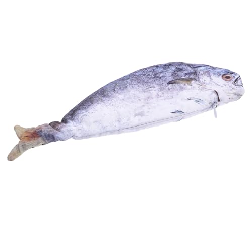 HOMSFOU Tasche für Fischstifte Bleistiftbeutel-Ästhetik Fisch Geldbörse floppendes Fisch-Katzenspielzeug neuartige Geldbörsen Katzenspielzeug mit schlaffen Fischen rosa Federmäppchen Stoff von HOMSFOU