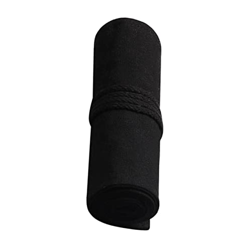 HOMSFOU Tragbarer Roll Organizer für Bleistifte Fächer Federmäppchen für Künstler und Studenten Schwarz Einfach zu Transportieren Kunstbedarf von HOMSFOU