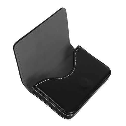 HOMSFOU Visitenkartenetui Kartenorganisator Halter Gerundet Männer Einzel Schlank Desktop-Karten-hülle Flash-Karten-Organizer Flash-Karten-etui Black Rostfreier Stahl von HOMSFOU